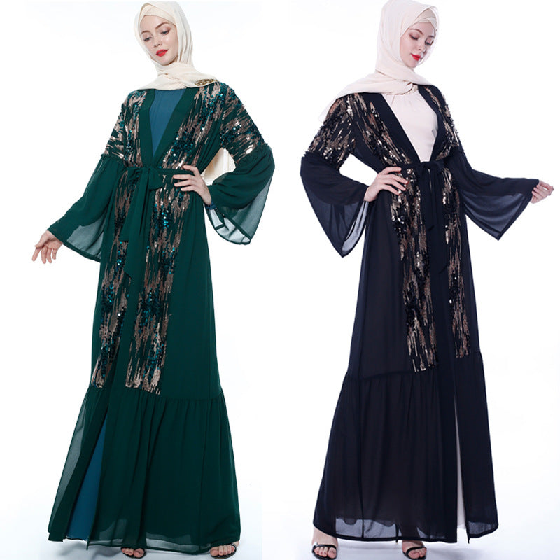 Sequins Chiffon Summer Abaya