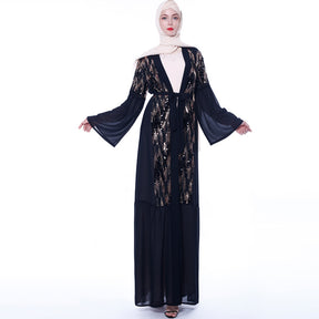 Sequins Chiffon Summer Abaya