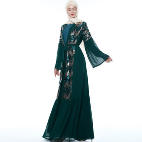 Sequins Chiffon Summer Abaya