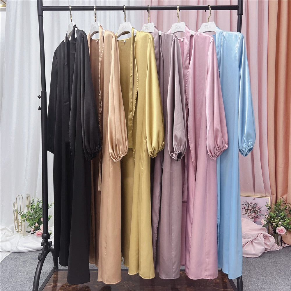 Satin Open Abaya