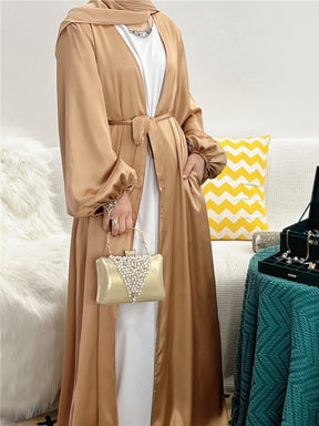 Satin Open Abaya