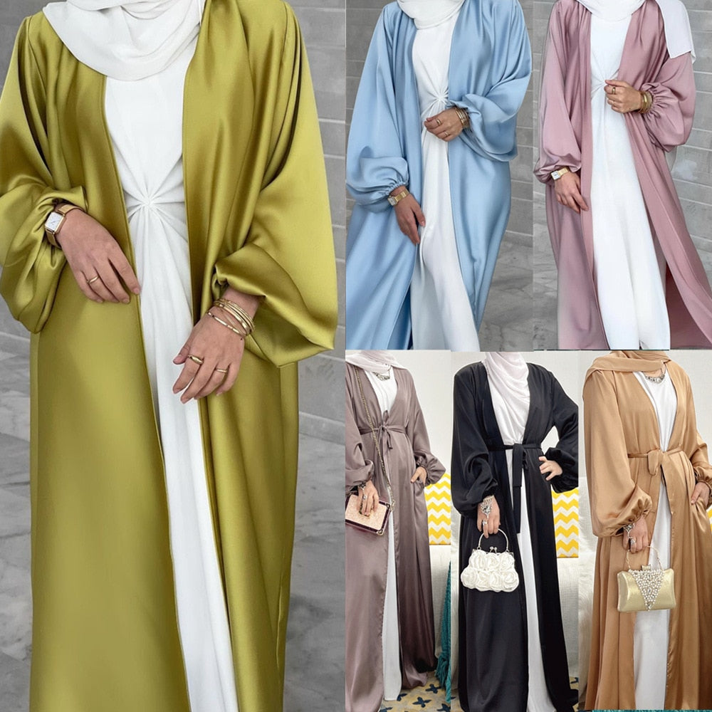 Satin Open Abaya