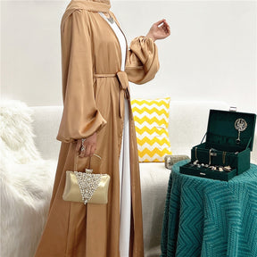 Satin Open Abaya