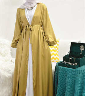 Satin Open Abaya