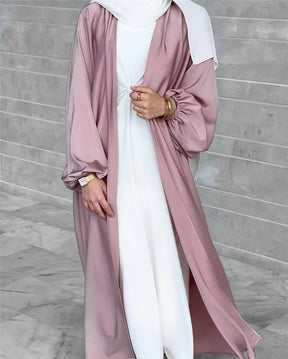 Satin Open Abaya