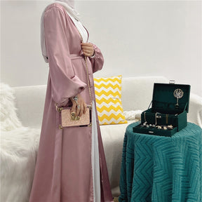 Satin Open Abaya