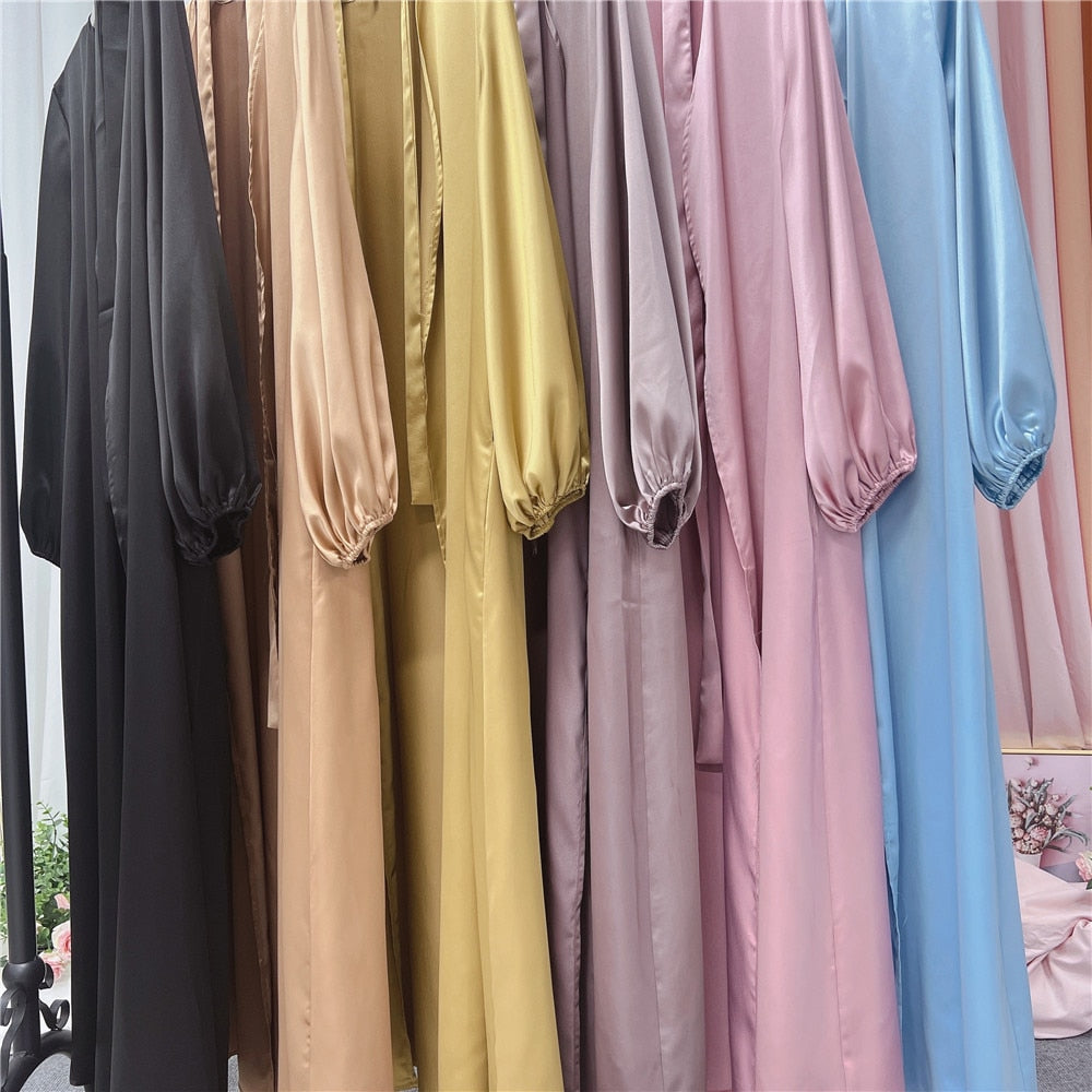 Satin Open Abaya