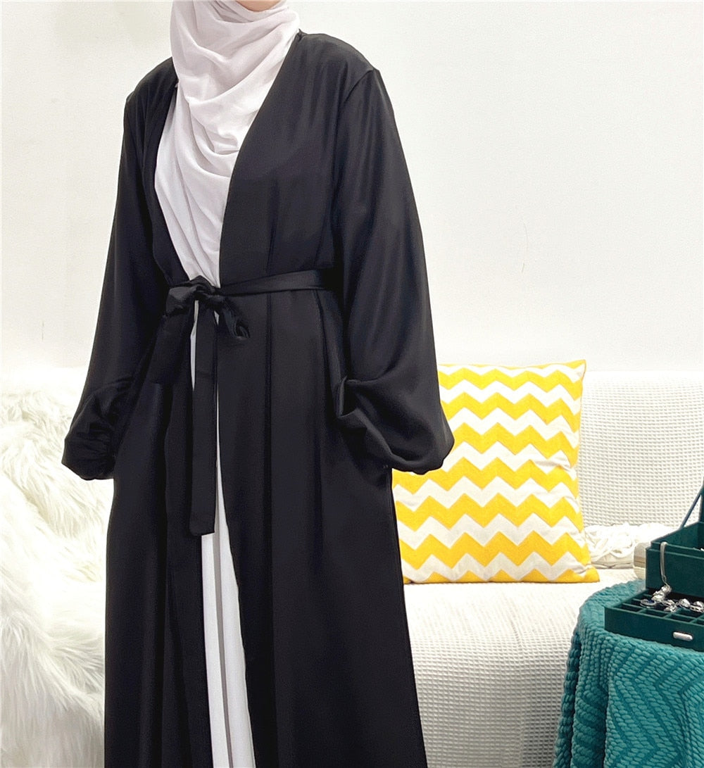 Satin Open Abaya