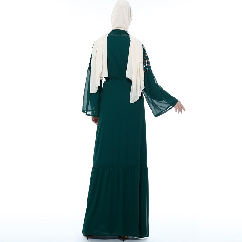 Sequins Chiffon Summer Abaya