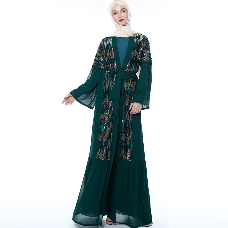 Sequins Chiffon Summer Abaya