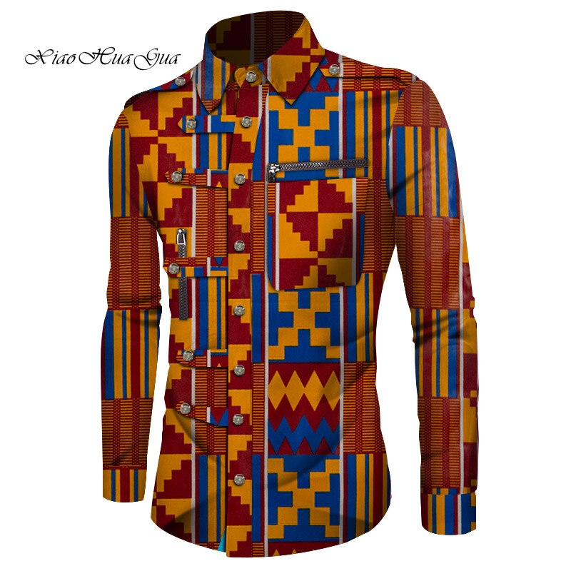 African Print Casual Outfit Long Sleeve
