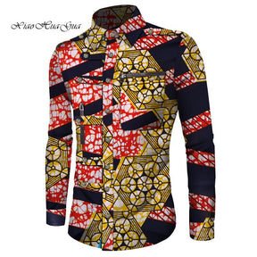 African Print Casual Outfit Long Sleeve