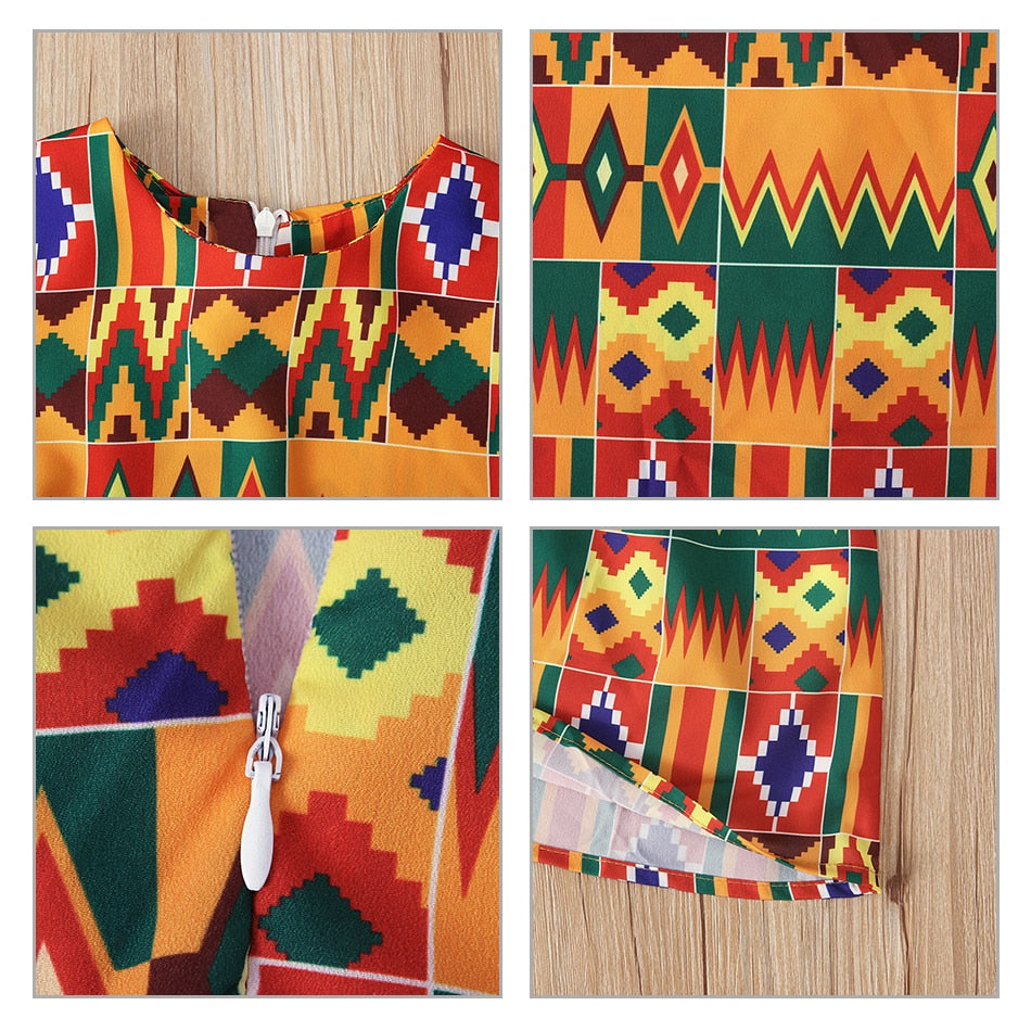 Elegant Traditional African Kid Summer Style Dress
